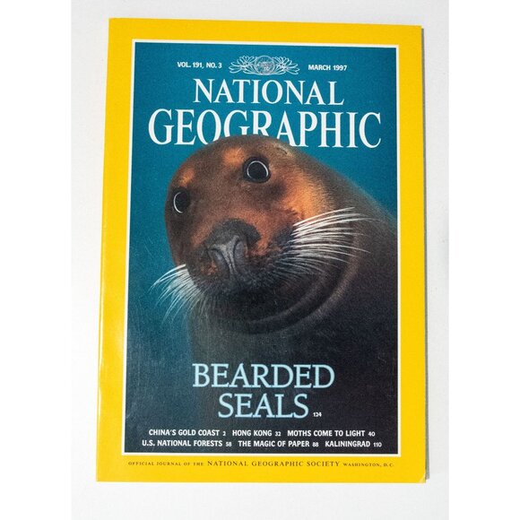 National Geographic Magazine March 1997 Vol. 191 No. 3 Bearded Seals Cover - Picture 1 of 8